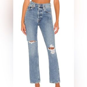 Citizen of Humanity Sabine High Rise Straight Leg Destroyed Jeans